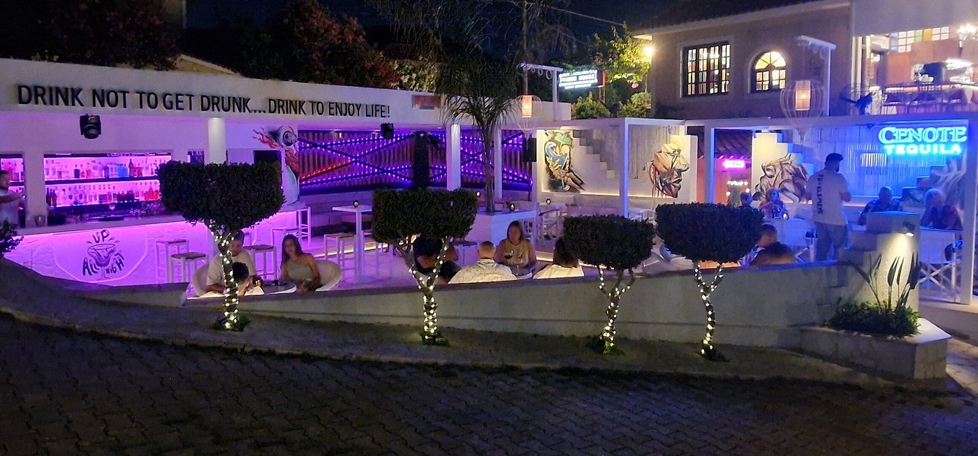 Bar lighting and evening vibe